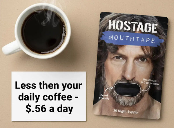Hostage Mouth Tape + Nose Strip Bundle 6 Months Each (Meta 50% Off)