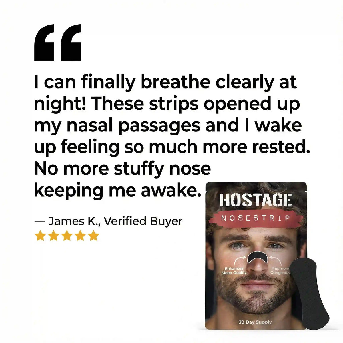 Hostage Nose Strips Buy 2 Get 1 FREE 90 Day - Starter Pack - FREE Shipping
