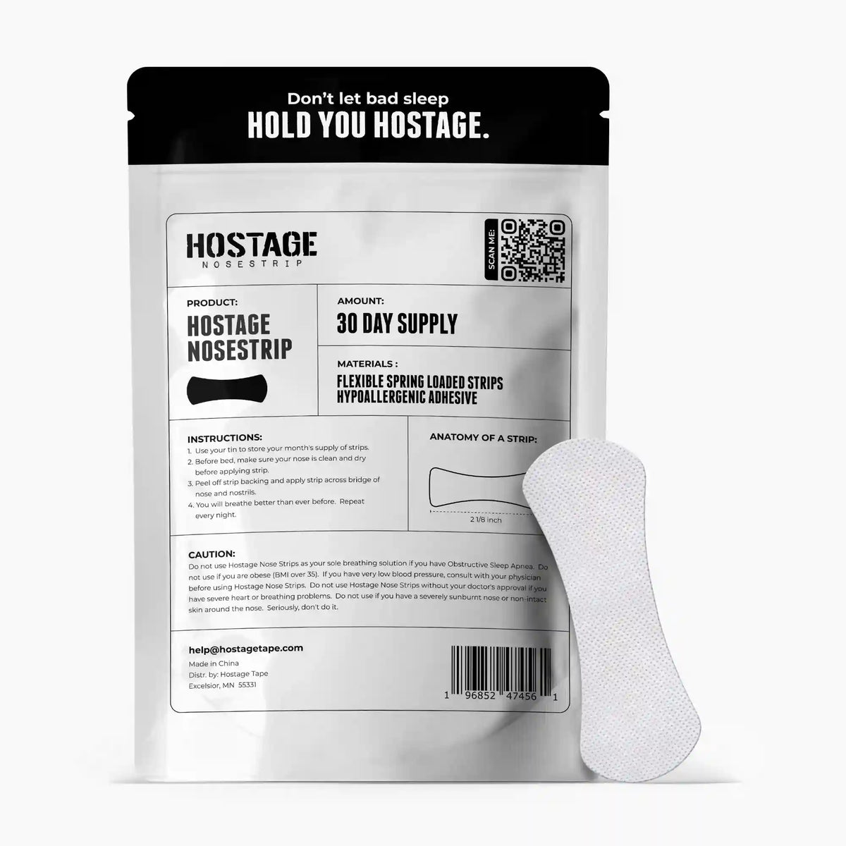 Hostage Nose Strips: 1/3/6/12 Month Supplies