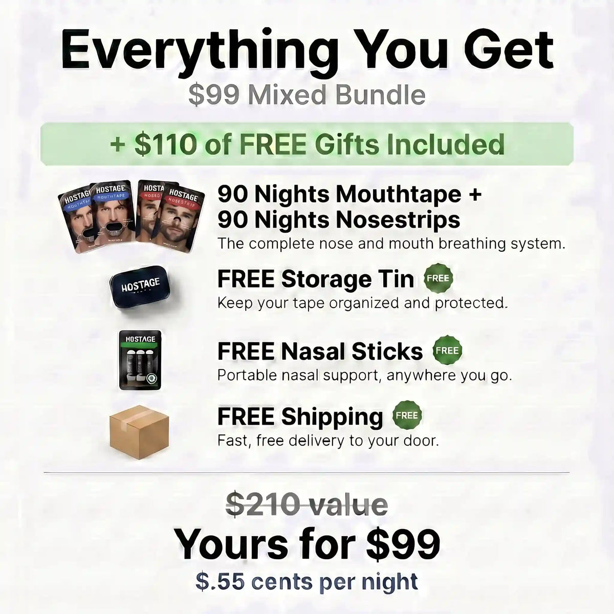 Mouth Tape + Nose Strip Bundle